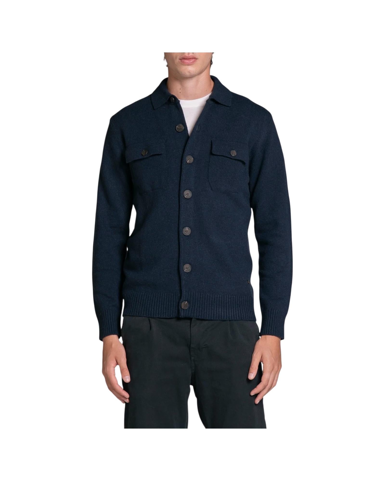 Overshirt in lana Navy ZACK WN8C01 IMPURE