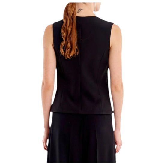 Gilet girocollo con bottoni Nero TF0418 NERO VICOLO 