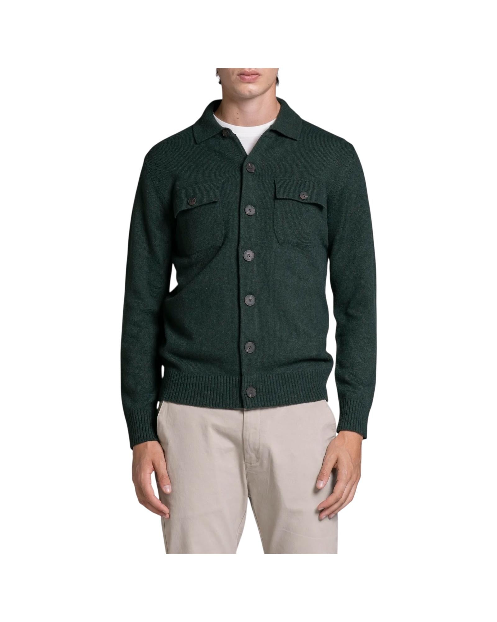 Overshirt in lana Dark green ZACK WN8C04 IMPURE