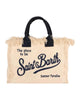 Borsa Vanity in tela di cotone beige