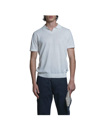 Polo skipper in cotone Crepe White CLARK CRPC24 IMPURE 