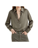 Camicia in raso di misto seta Verde