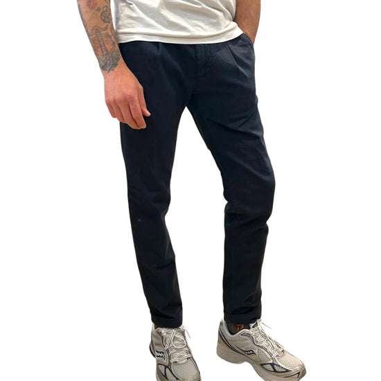 Pantalone Regent misto lino Dark navy 017 REGENT MISTO LINO OLD DARK NAVY MODFITTERS 