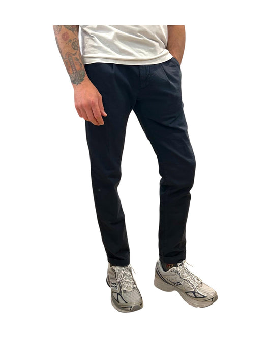 Pantalone Regent misto lino Dark navy 017 REGENT MISTO LINO OLD DARK NAVY MODFITTERS 