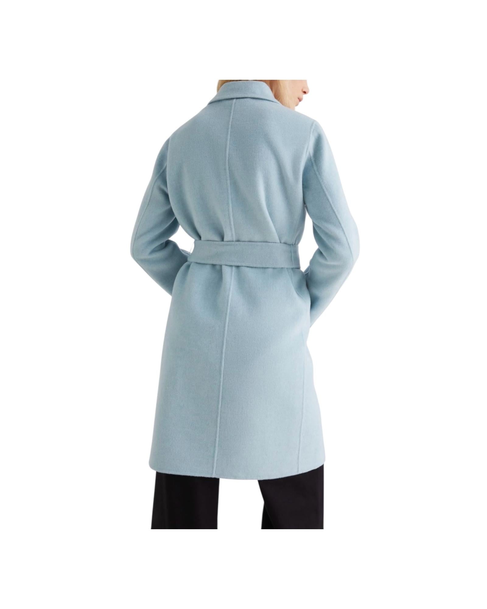 Cappotto in double di misto lana Celeste polvere POLKA 002 MARELLA 