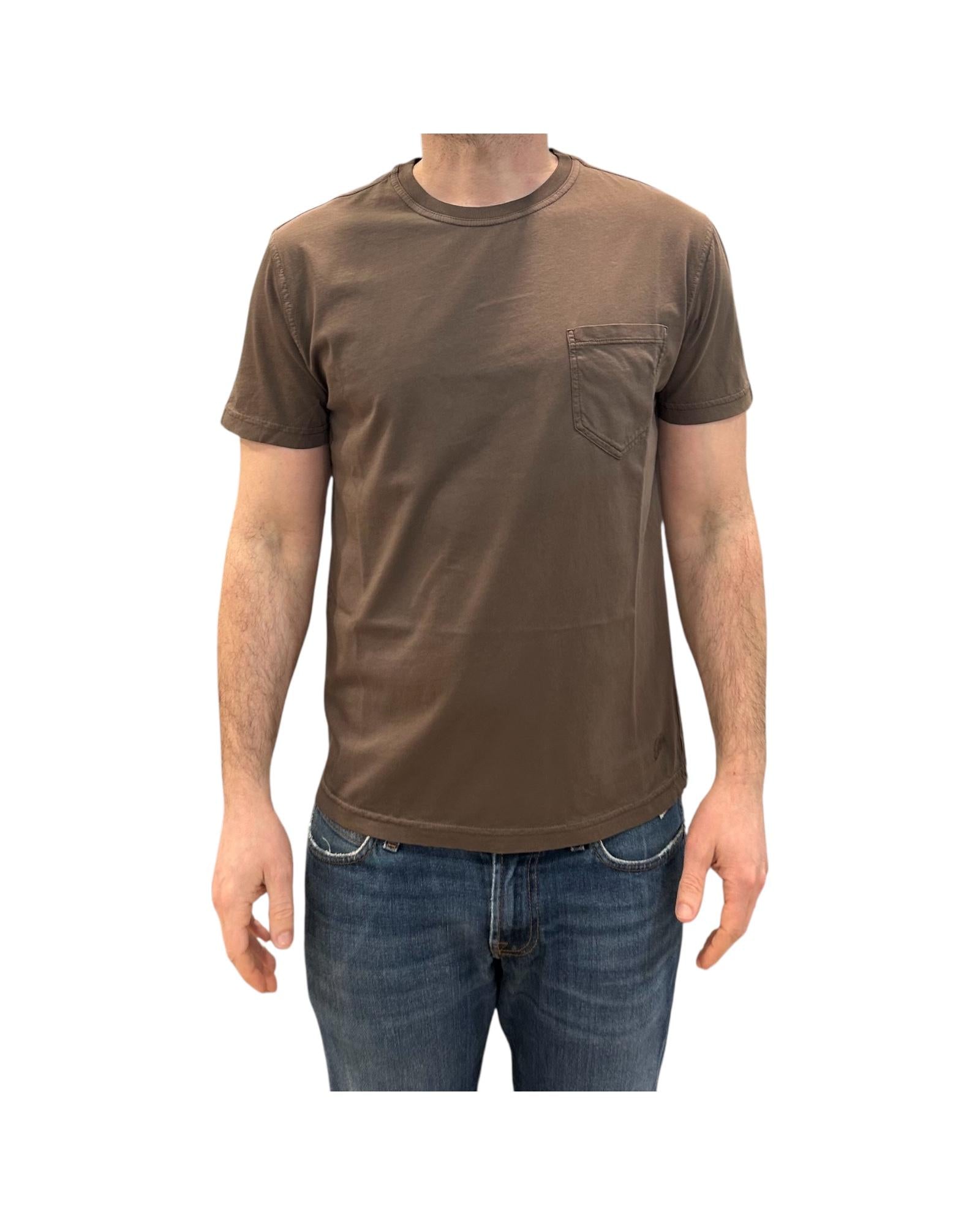 T-shirt Uomo con taschino Brown 1002 BROWN BL'KER 