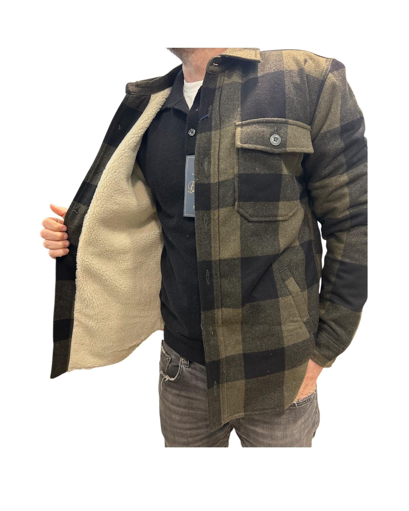 Giacca Denali in lana Check Green W5018 GREEN CHECK BL'KER 