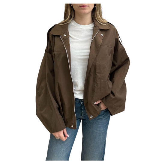 Giacca Over con riprese Marrone V02V0307 MARRONE PHILIA LOFT 