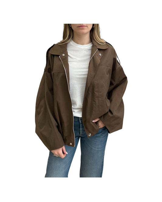 Giacca Over con riprese Marrone V02V0307 MARRONE PHILIA LOFT 