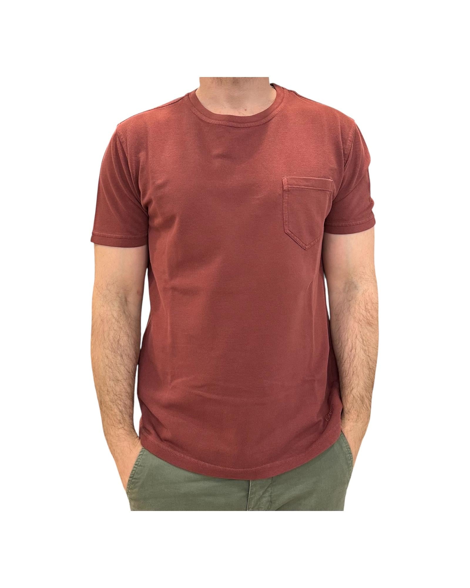 T-shirt Uomo Orchard Piquet, bordeaux. 1003 BORDEAUX BL'KER