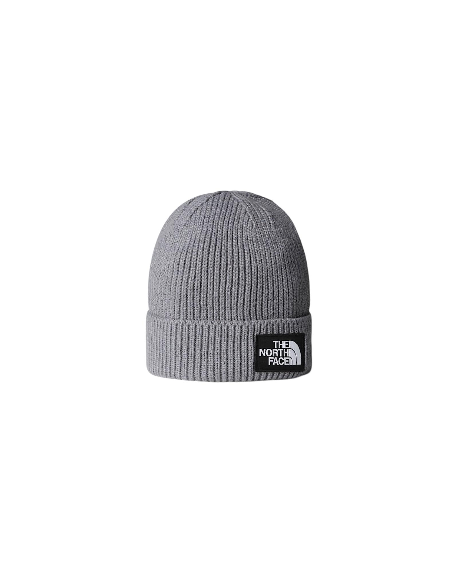 Berretto con risvolto e logo box TNF Medium grey NF0A8CHE MEDIUM GREY THE NORTH FACE 