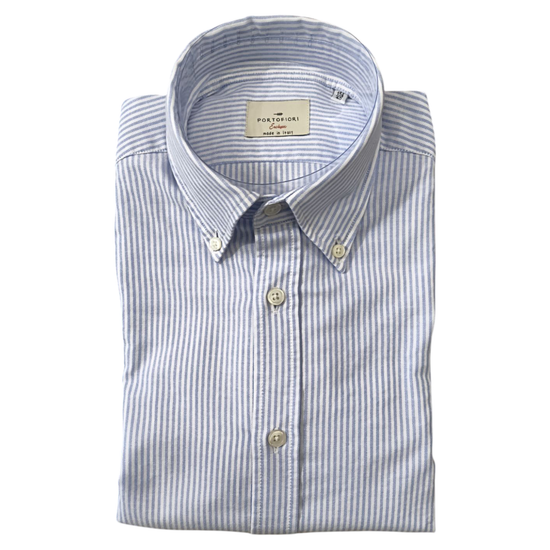 Camicia Uomo in cotone a righe celeste 2830 3803 02 PORTOFIORI 