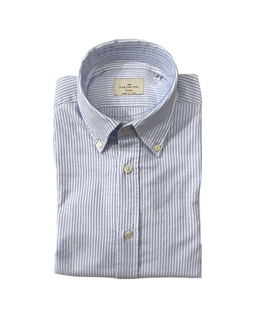 Camicia Uomo in cotone a righe celeste 2830 3803 02 PORTOFIORI 