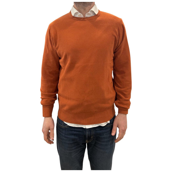 Maglia in cotone a nido d'ape Mattone GIROCOLLO NIDO DAPE MATTONE RE.VI.VAL 