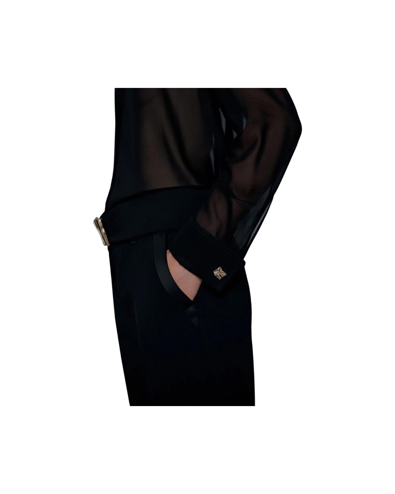 Camicia in georgette Nero ARCA 002 MARELLA 