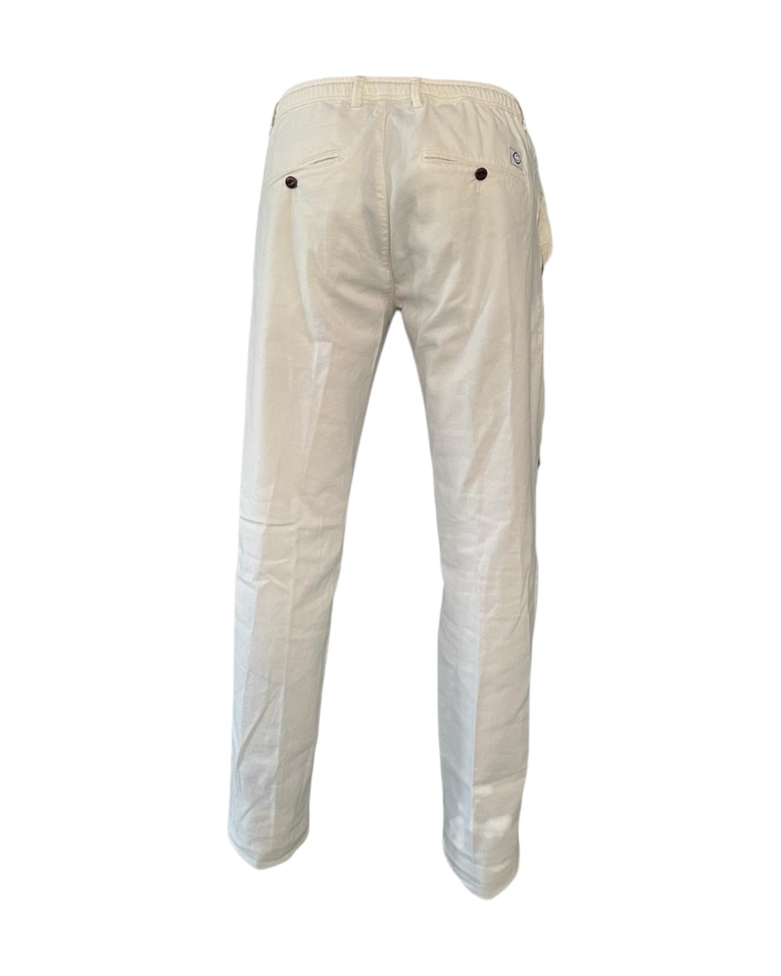 Pantalone Bristol misto lino White 019 BRISTOL MISTO LINO OLD WHITE MODFITTERS