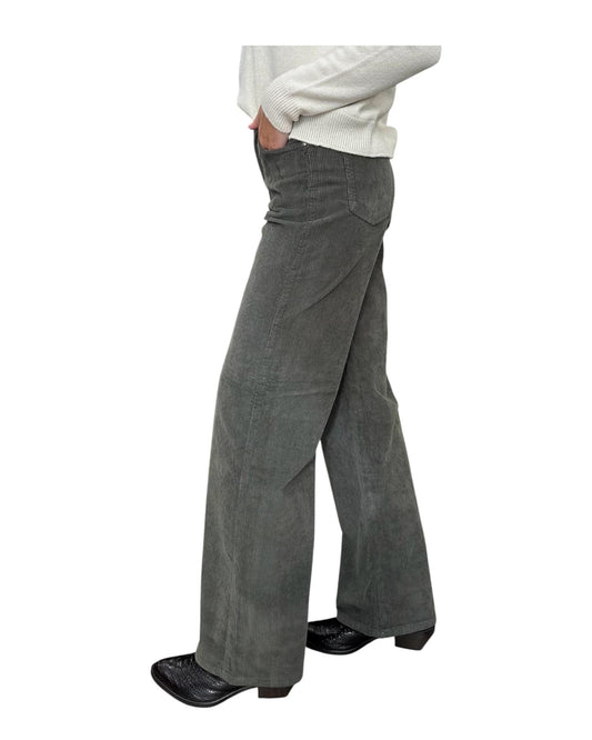 Pantalone Selene Palazzo in velluto Militare SELENE 10 MILITARE God save denim 