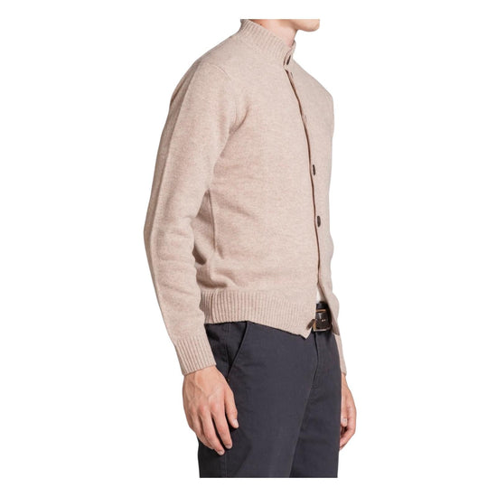 Cardigan Chase in lana Beige CHASE WN8C92 IMPURE 