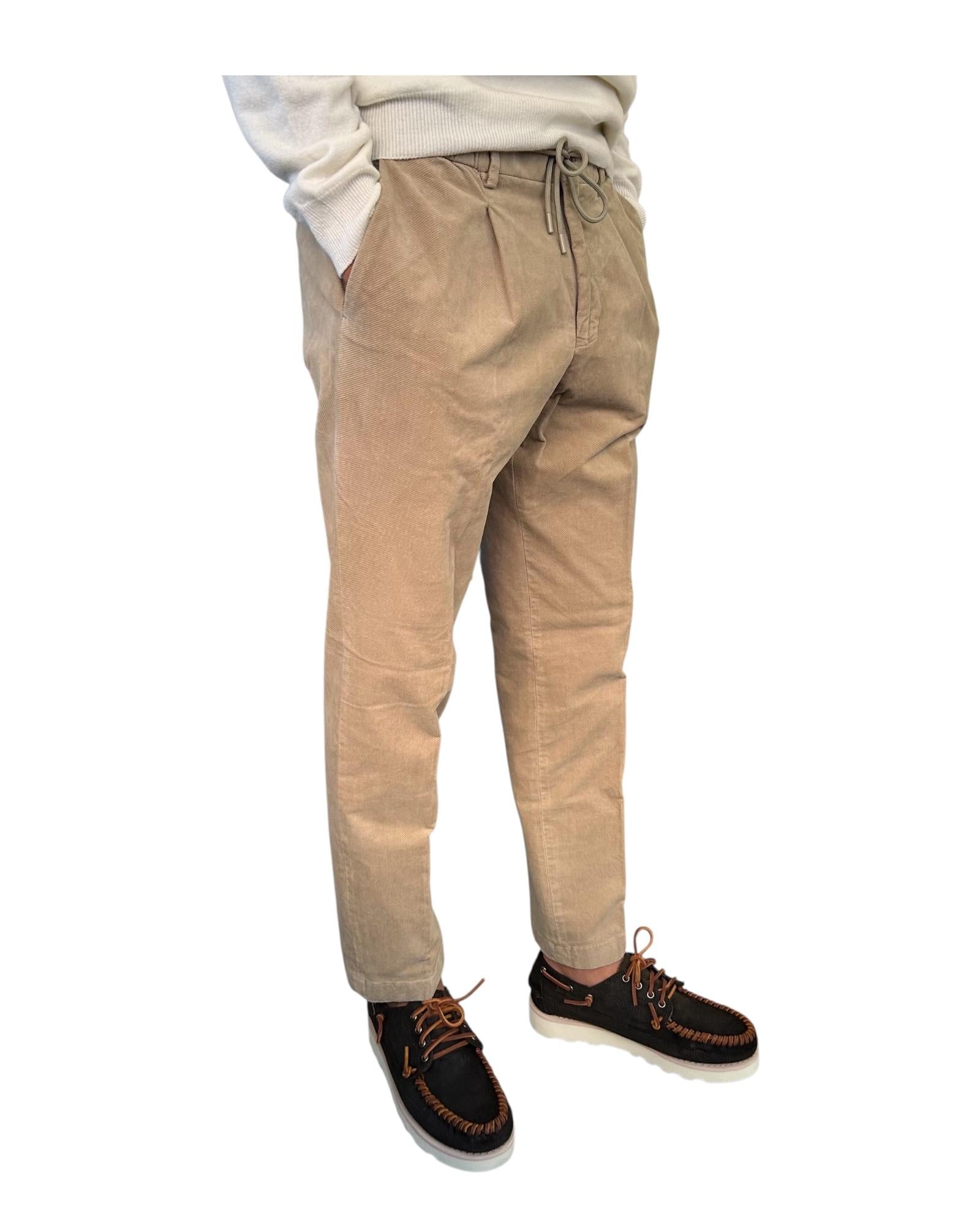 Pantalone in fustagno con coulisse Dusty Sand AU26W32PA PA1546 DUSTY SAND Alley docks 