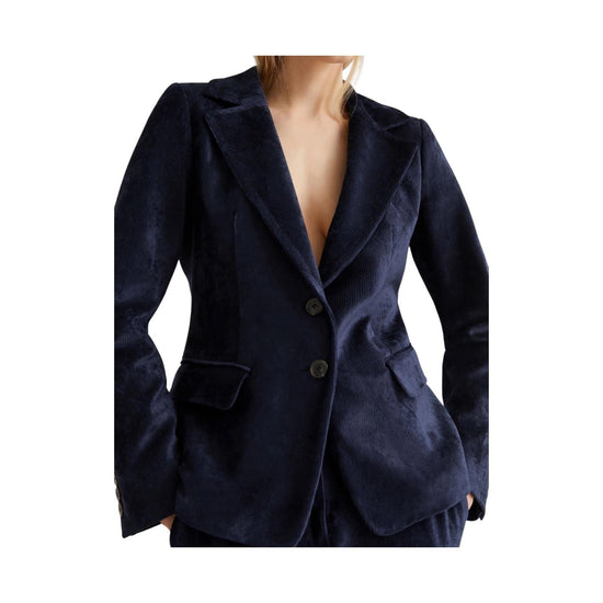 Blazer monopetto in velluto a coste Blu IDALIO 003 MARELLA 