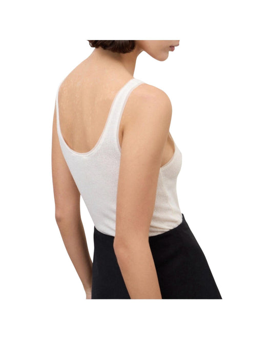 Top Crop in misto lino Latte FSS DT9240 LATTE OTTOD'AME 
