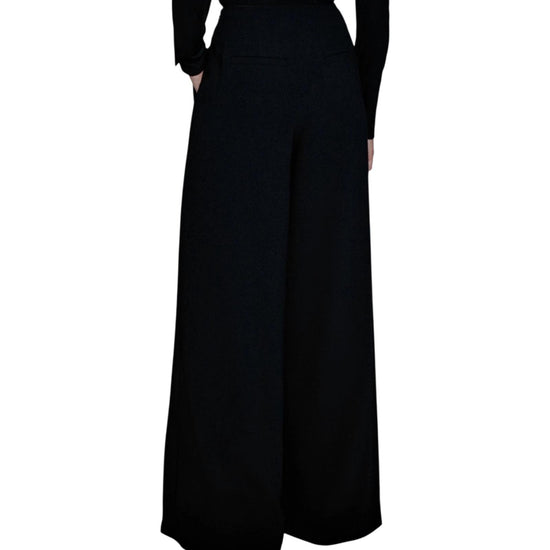Pantalone ampio in envers satin Nero CAMPO 002 MARELLA 