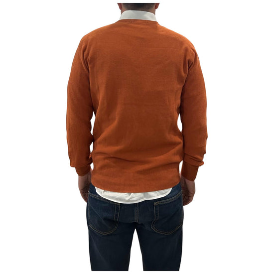 Maglia in cotone a nido d'ape Mattone GIROCOLLO NIDO DAPE MATTONE RE.VI.VAL 