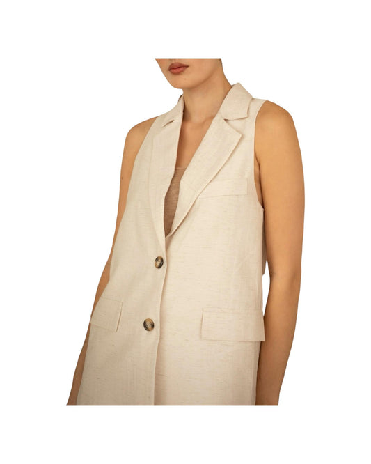 Gilet misto lino Panna M02N0016 PANNA PHILIA LOFT 
