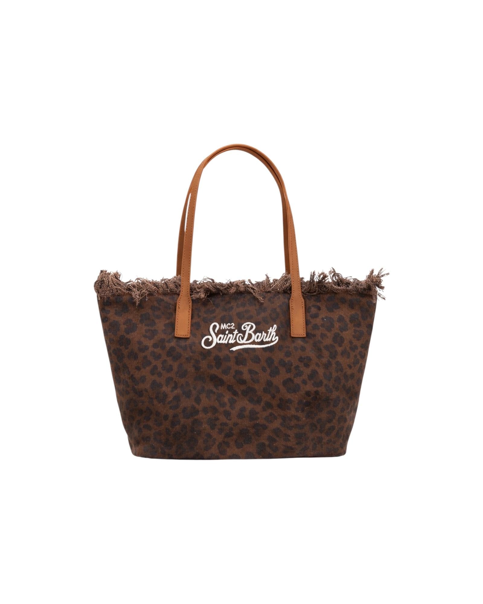 City Bag in canvas Dark Leopard CBMF001 00588L MC2 SAINT BARTH 
