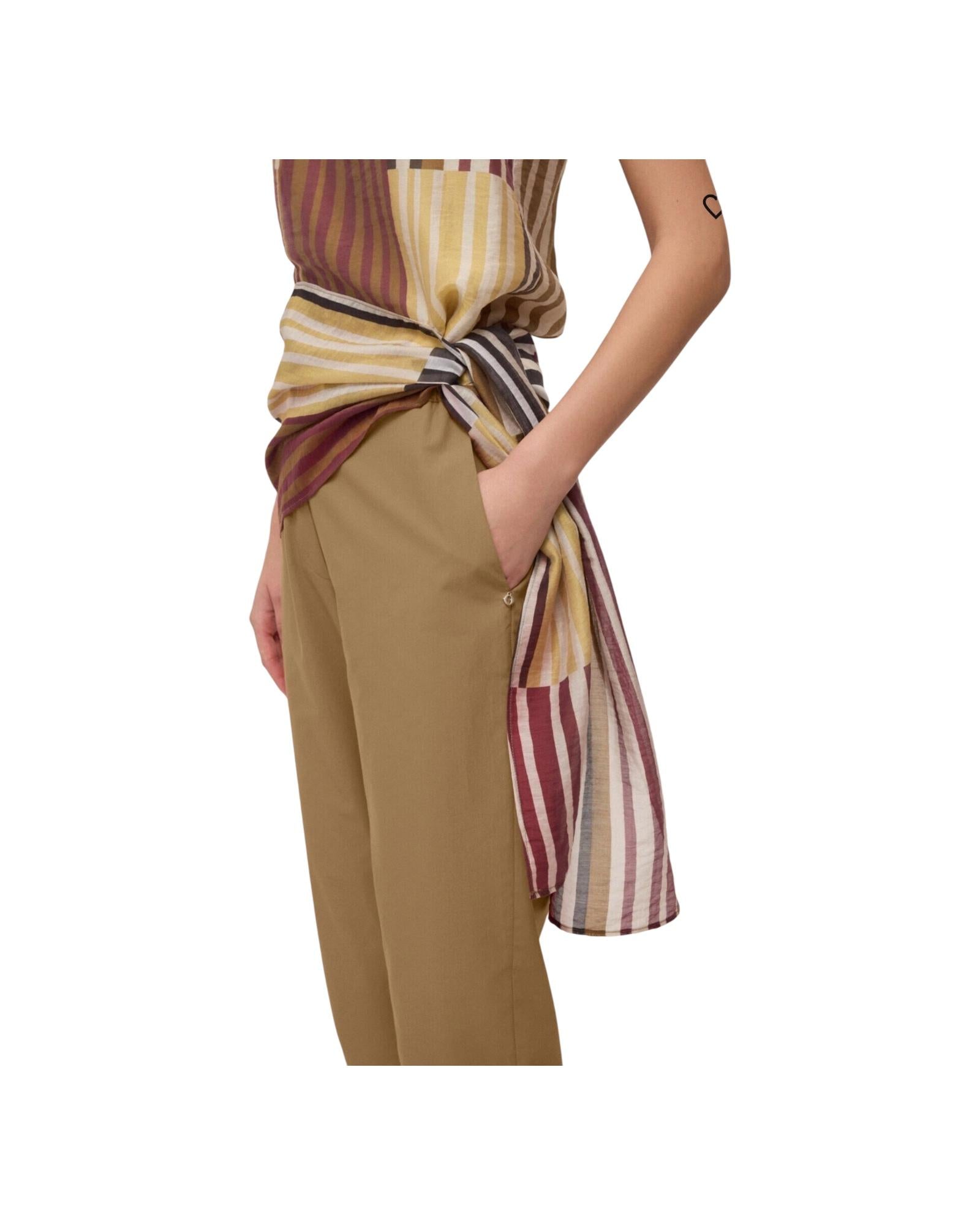 Pantaloni carrot in popeline Rhum PCH DP9740 RHUM OTTOD'AME 