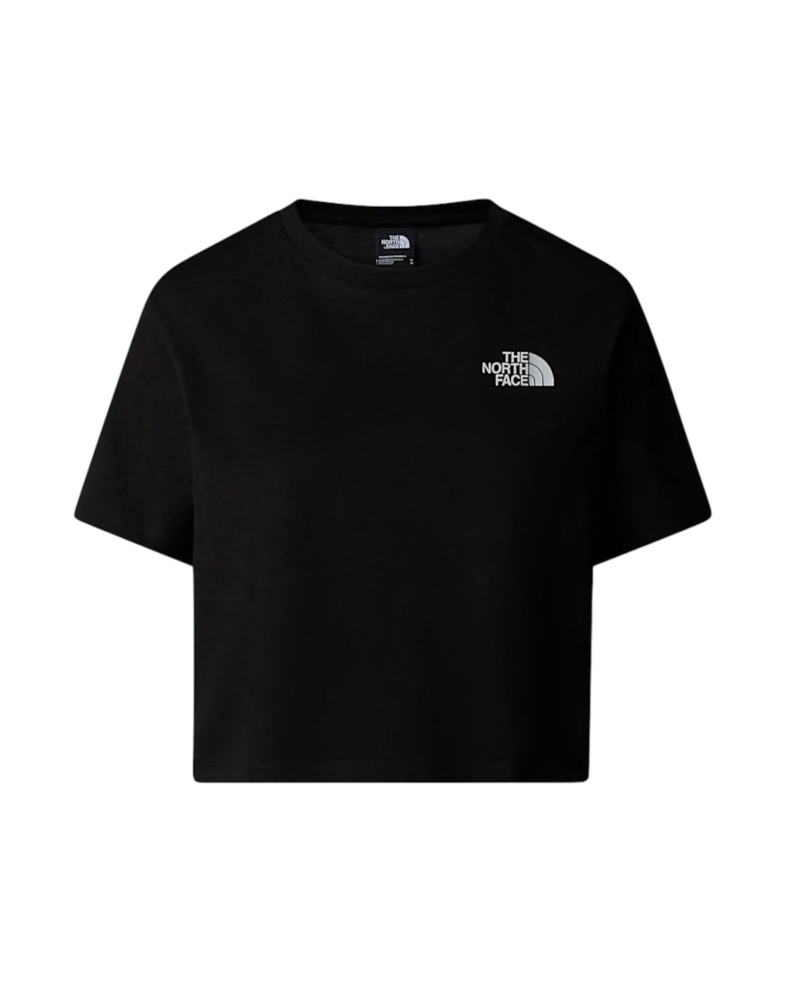 T-shirt Crop Simple Dome Black NF0A87U4 BLACK THE NORTH FACE