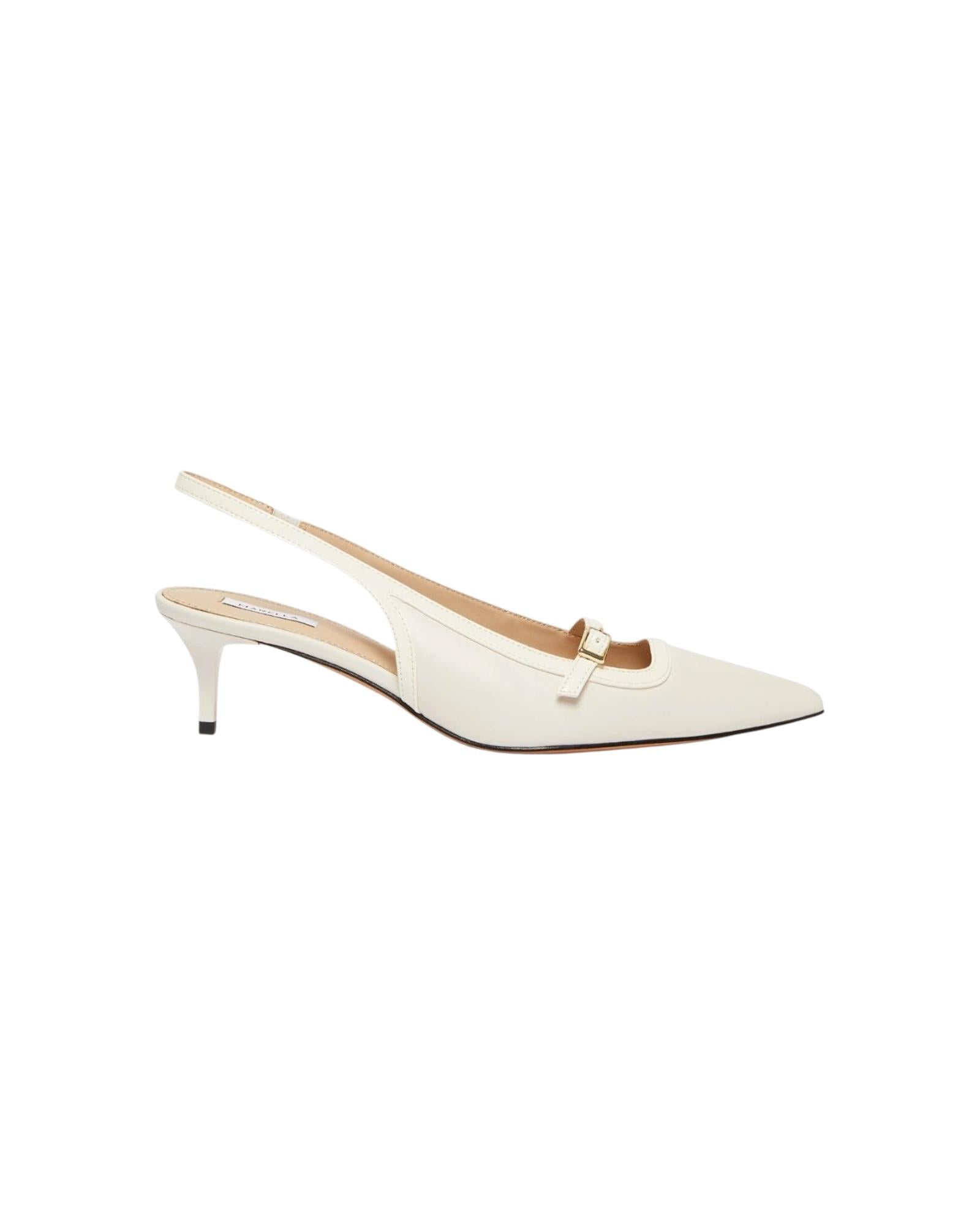 Slingback in nappa Bianco ACAMPO 001 MARELLA