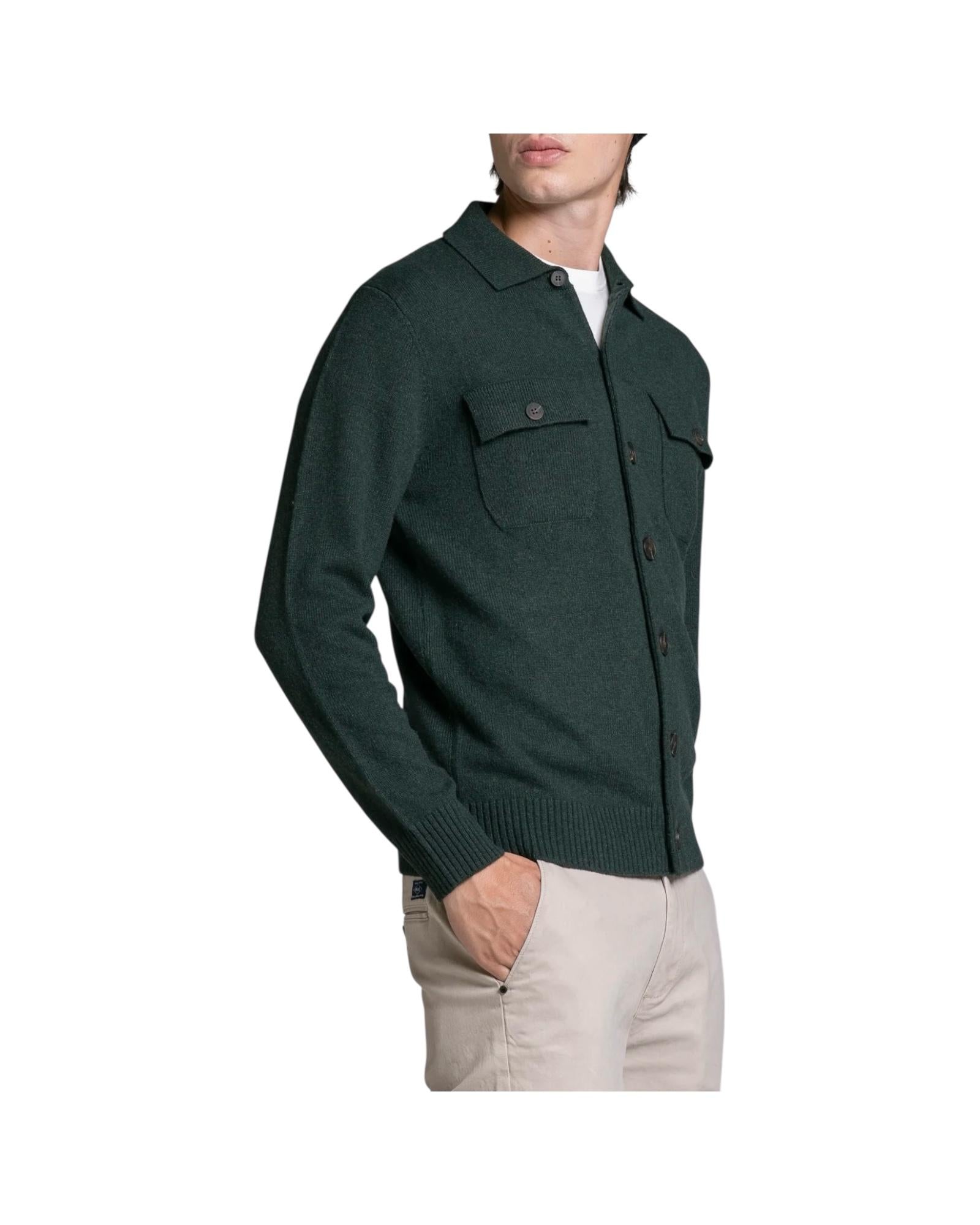 Overshirt in lana Dark green ZACK WN8C04 IMPURE 