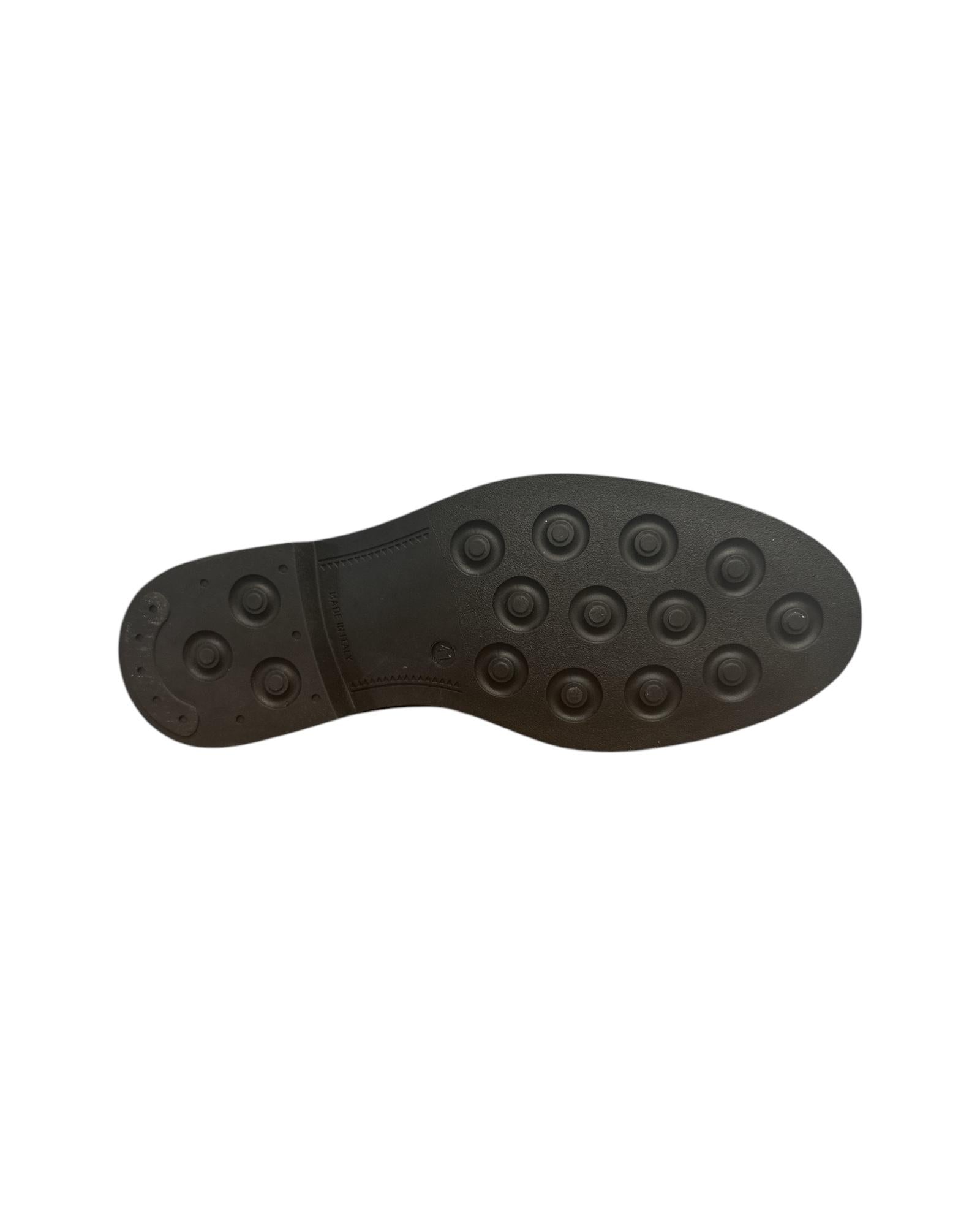 Derby in pelle Nero 720 ABRASIVATO NERO Antico calzaturificio artigiano 