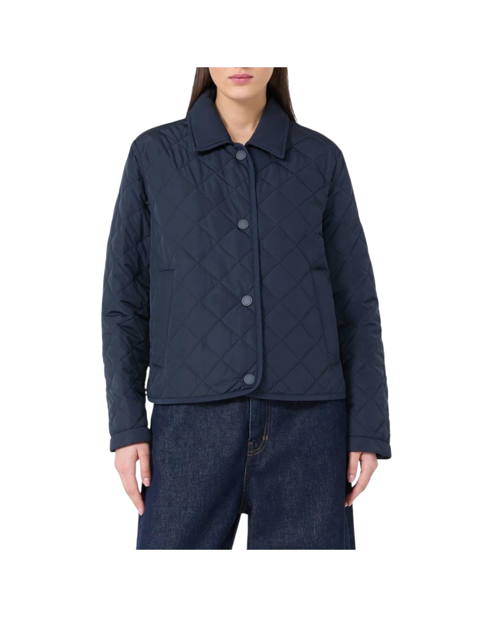Giacca corta imbottita in tessuto antigoccia Blu GELO 016 MAX MARA WEEKEND 