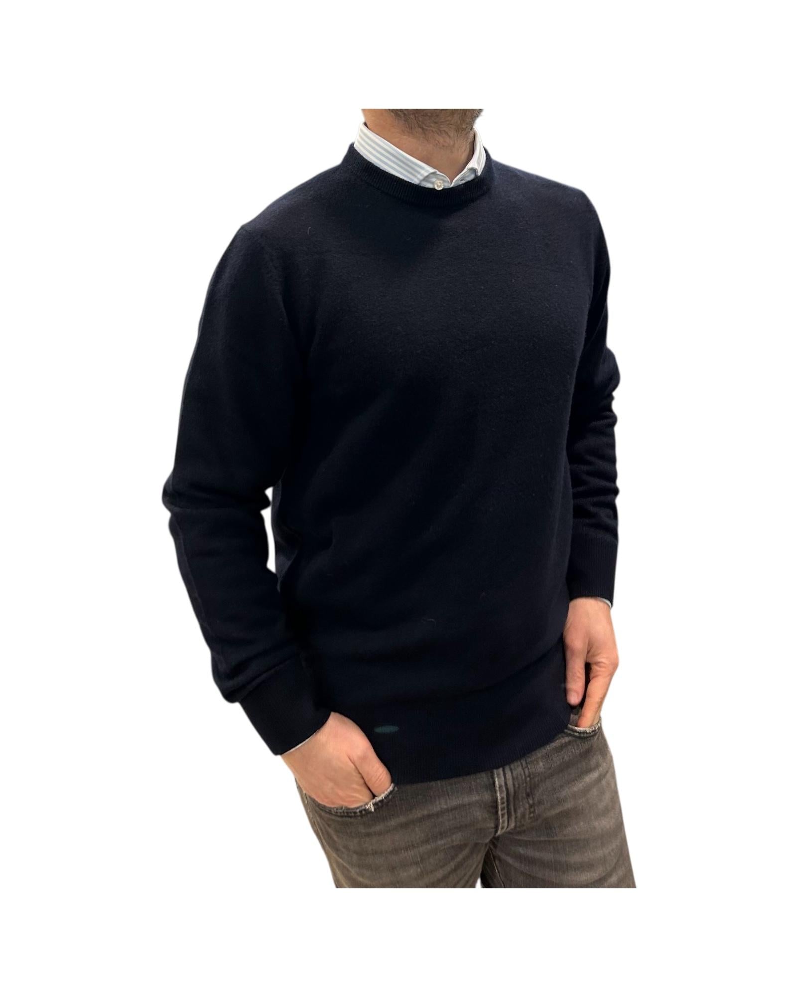 Maglione in cashmere Blu navy 87100 135 CAVALIERI MILANO