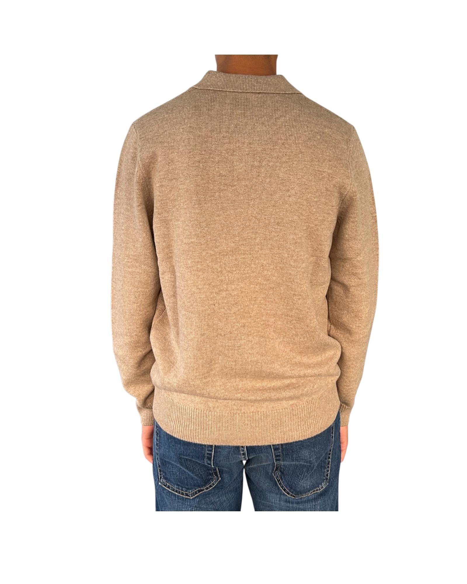 Polo in lana merinos Kaki COV0009 00022I MC2 SAINT BARTH 