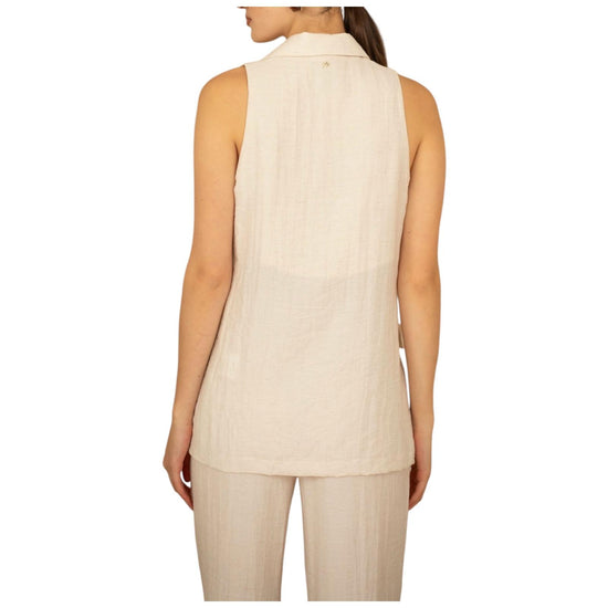 Gilet misto lino Panna M02N0016 PANNA PHILIA LOFT 