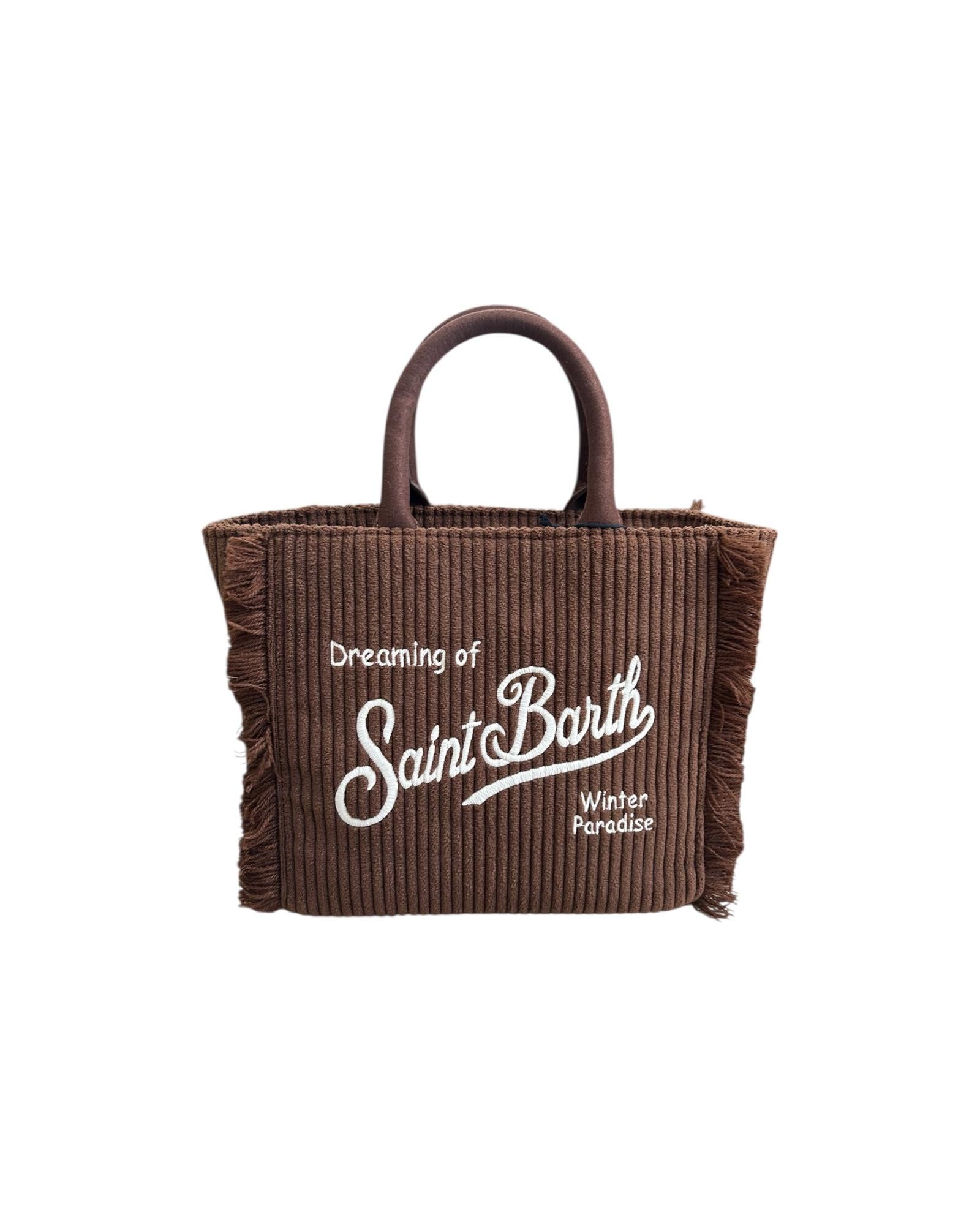 Borsa Mini vanity corduroy Marrone VAMI025 01042I MC2 SAINT BARTH