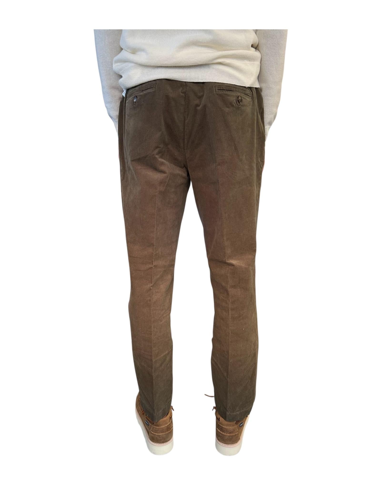 Pantalone in fustagno con coulisse Night green AU26W32PA PA1546 NIGHT GREEN Alley docks 