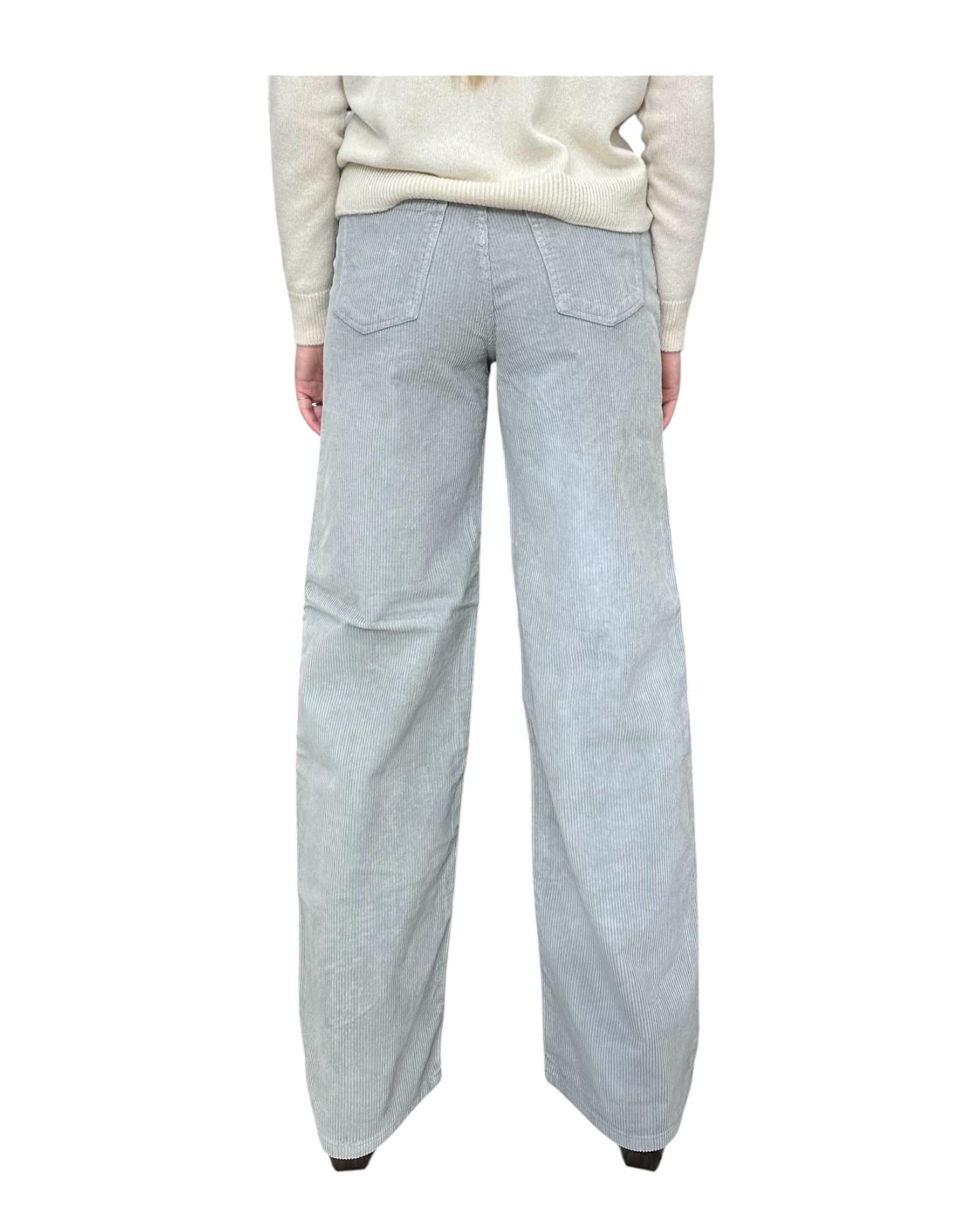 Pantalone Selene Palazzo in velluto Grigio SELENE 10 GRIGIO GOD SAVE DENIM 