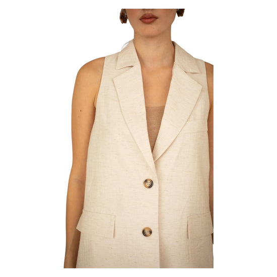 Gilet misto lino Panna M02N0016 PANNA PHILIA LOFT 