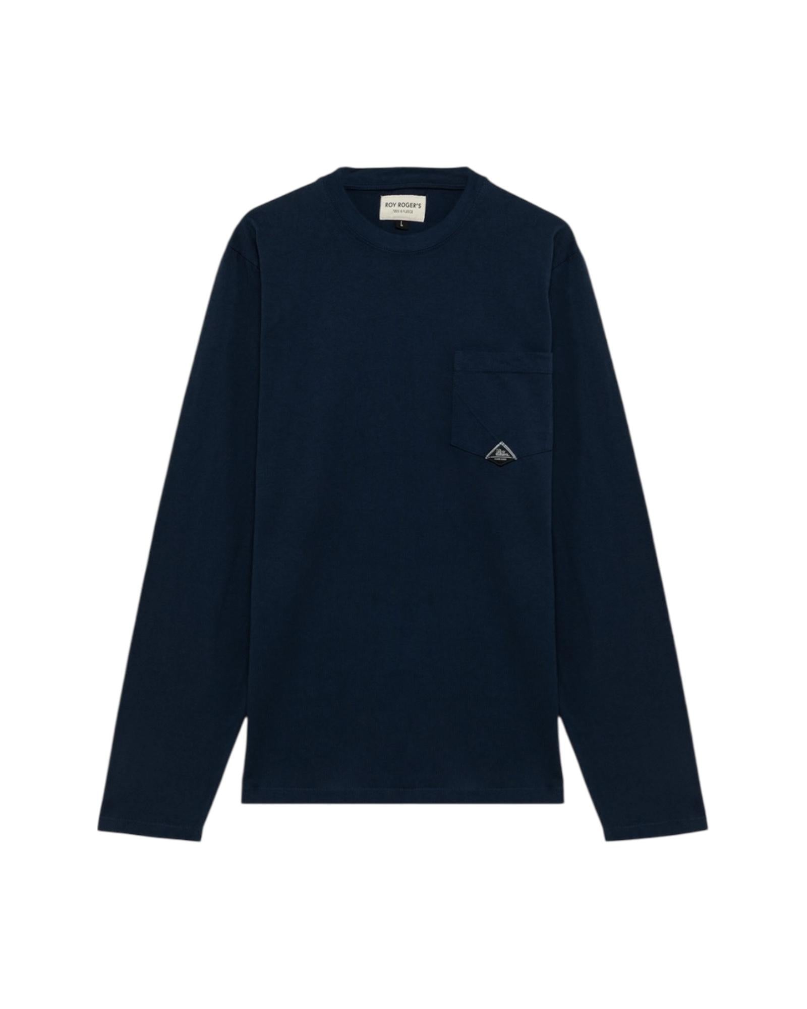 T-shirt Pocket maniche lunghe Blue navy RRU689CA160111 C0048 ROY ROGER'S