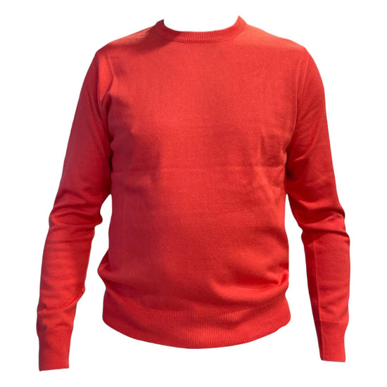 Maglia girocollo tinta unita corallo 00122510M 702 MONTECHIARO 