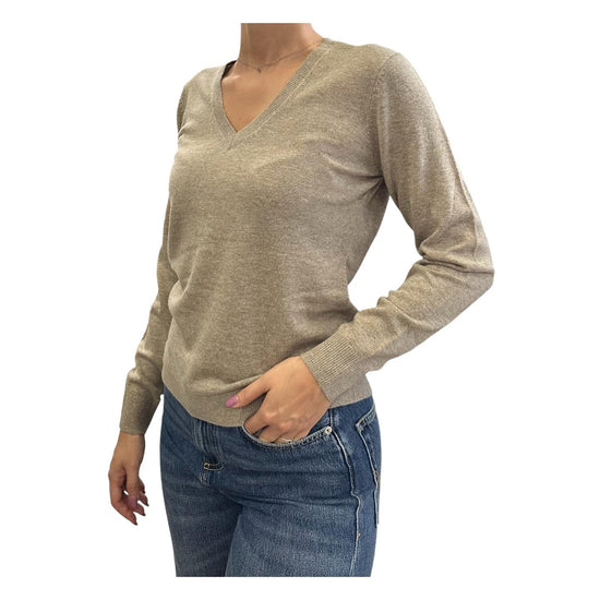 Maglione scollo a V Sabbia 97621 044 CAVALIERI MILANO 
