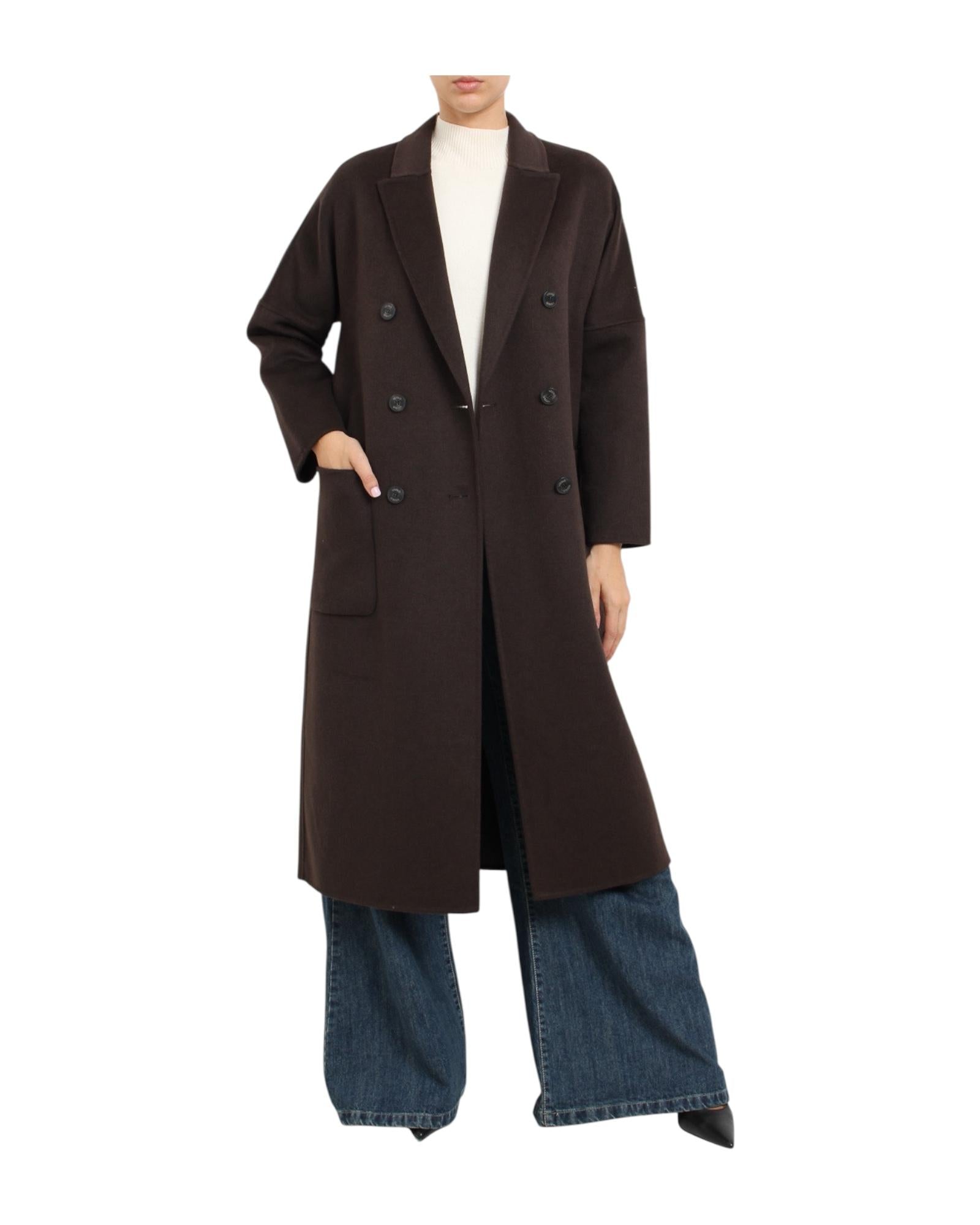 Cappotto Doppiopetto misto lana Fondente TF0001 FONDENTE VICOLO