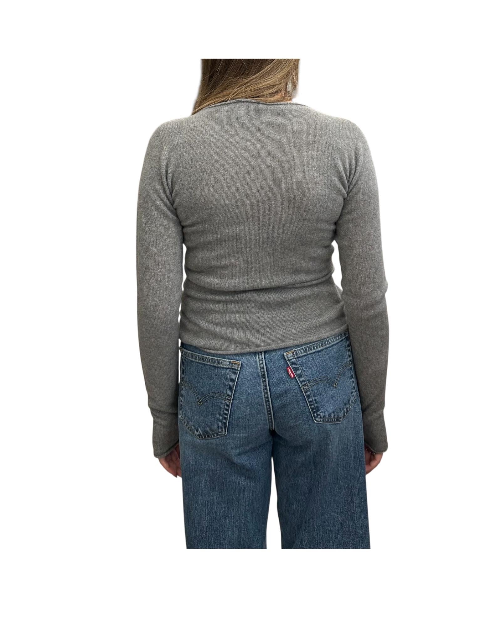 Maglione scollo barchetta in cashmere Grigio 85893 114 RETOIS 