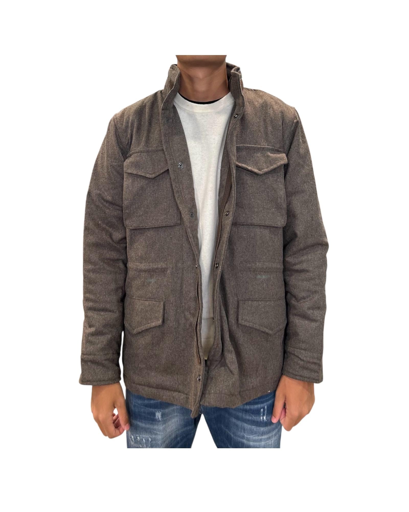 Field Jacket in lana Brown W5011 BROWN BL'KER 