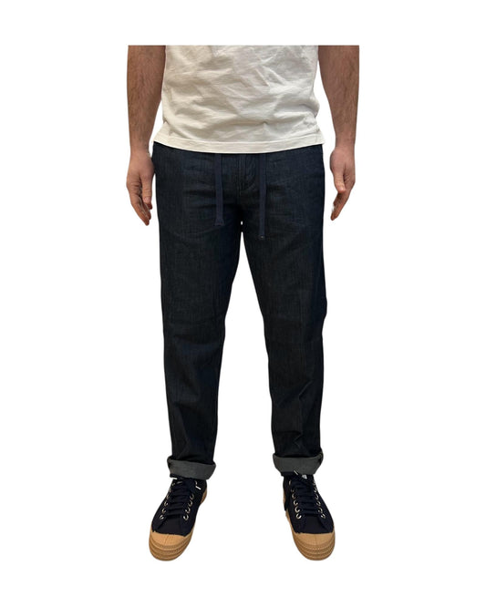 Pantalone in cotone Chambray Dark blue MILES CMBC99 IMPURE 