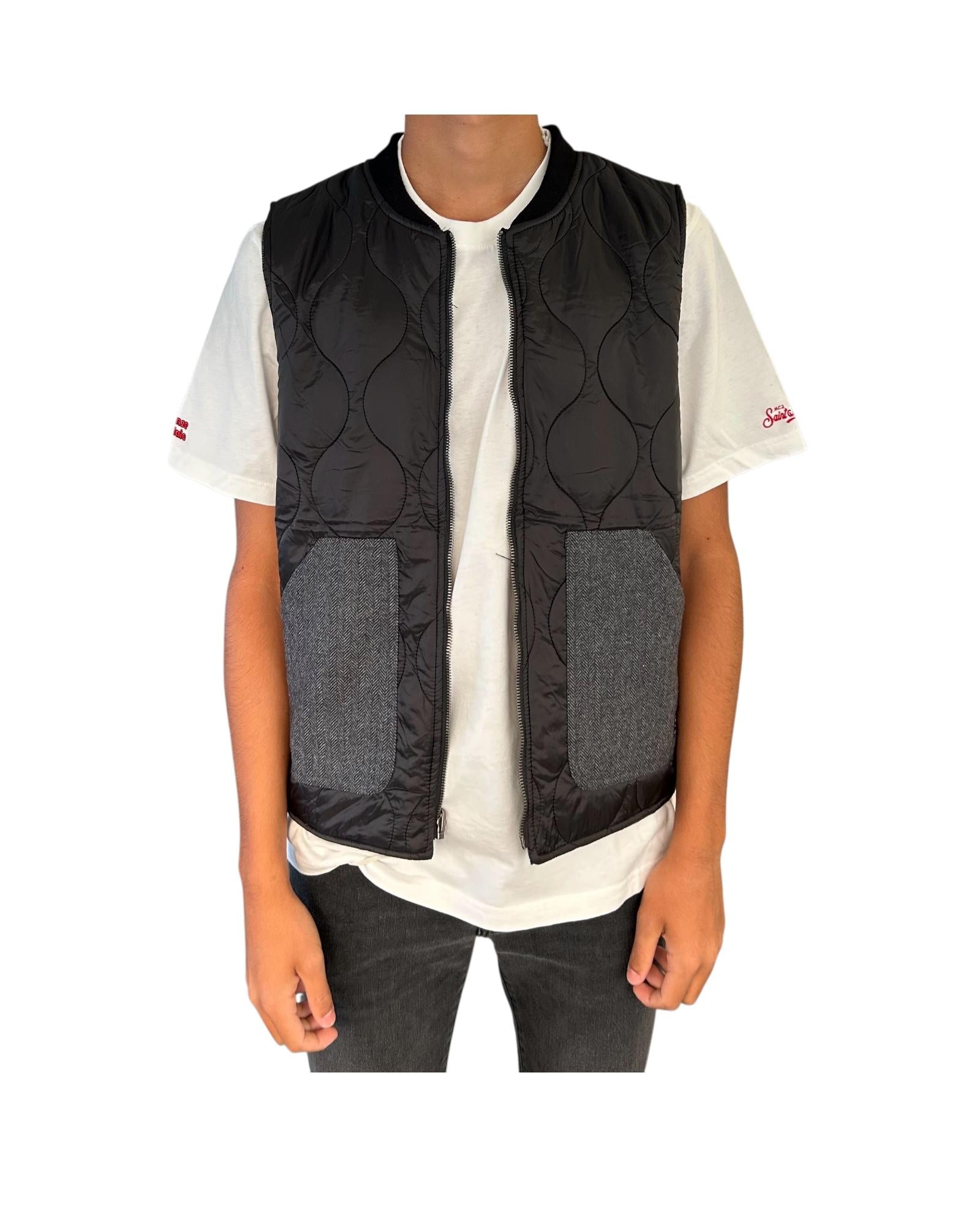 Gilet Martin reverse mixed wool Dark grey MARTIN MWBC71 IMPURE 